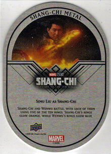 2023 Upper Deck Marvel Shang-Chi Metal Card Simu Liu As Shang-Chi