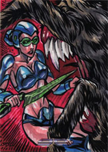2011 5finity Galaxgals Eradication Daniel Logan Sketch Card Ver. 1