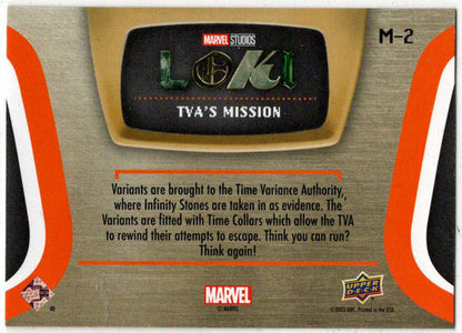 2023 Upper Deck Marvel Loki TVA's Mission Insert Card M-2 Detention and...