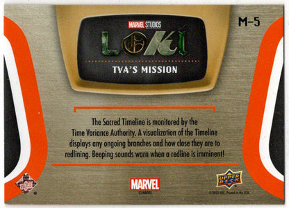 2023 Upper Deck Marvel Loki TVA's Mission Insert Card M-5 Protect the Sacred...