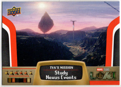 2023 Upper Deck Marvel Loki TVA's Mission Insert Card M-7 Study Nexus Events