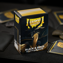 Dragon Shield Matte Dual Sleeve - Black & Gold 100ct
