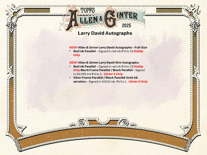 2025 Topps Allen & Ginter Baseball Hobby Box