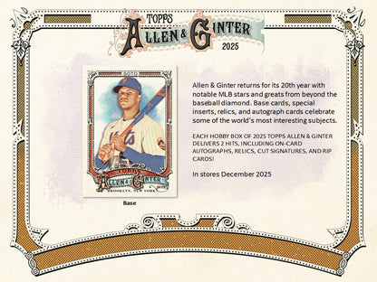 2025 Topps Allen & Ginter Baseball Hobby Box