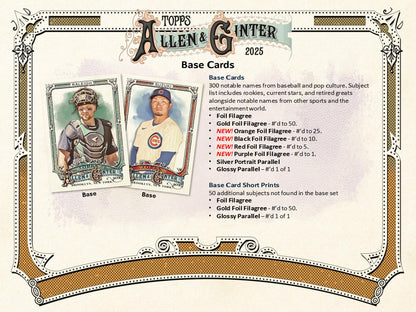2025 Topps Allen & Ginter Baseball Hobby Box
