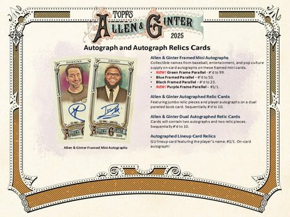 2025 Topps Allen & Ginter Baseball Value Box