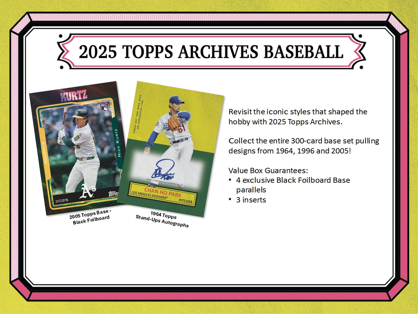 2025 Topps Archives Baseball Value Box