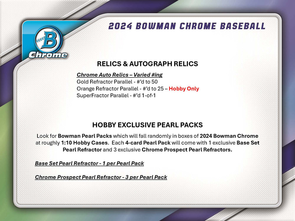 2024 Topps Bowman Chrome Hobby Master Box