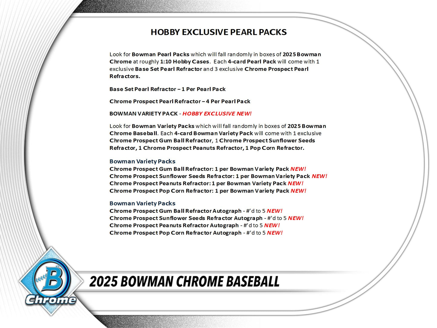 2025 Topps Bowman Chrome Baseball Hobby Box