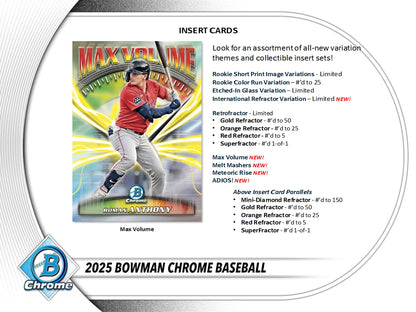 2025 Topps Bowman Chrome Baseball Hobby Box