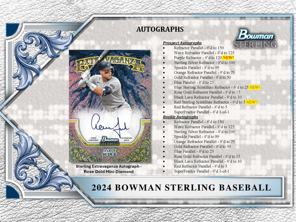 2024 Topps Bowman Sterling Baseball Hobby Box