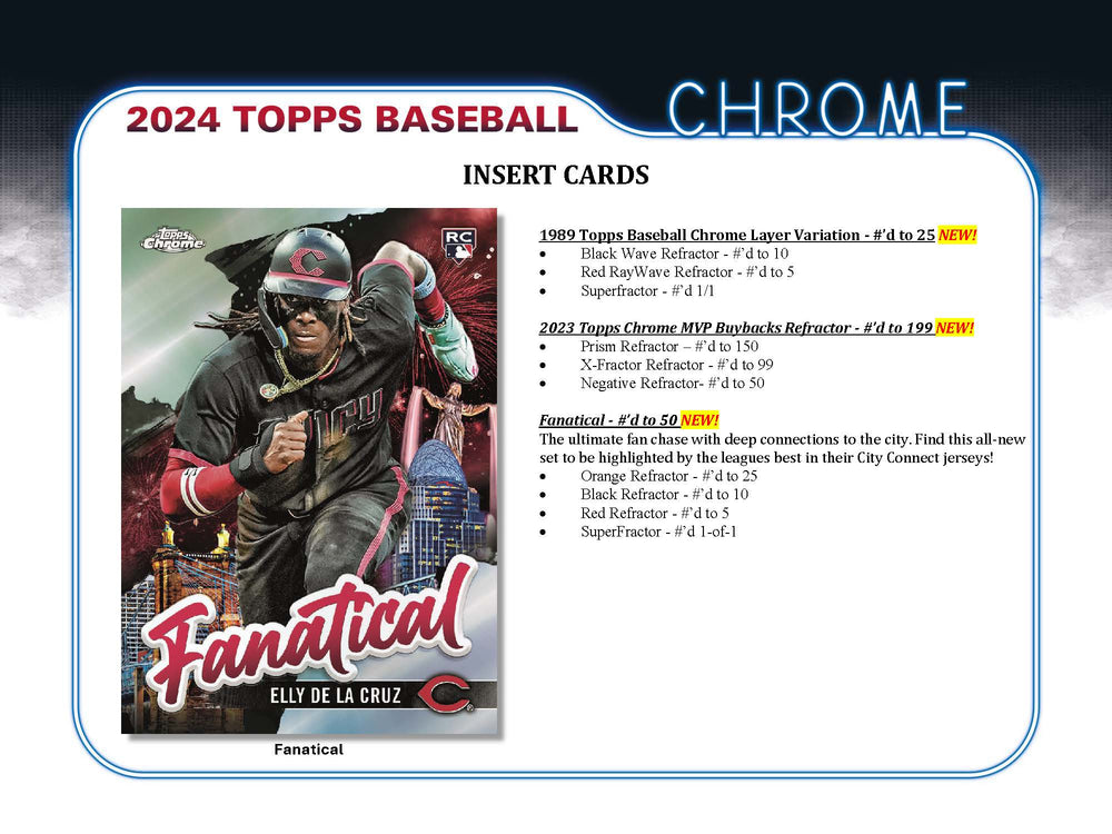 2024 Topps Chrome Baseball Jumbo Box