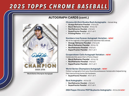 2025 Topps Chrome Baseball Hobby Jumbo Box