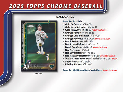 2025 Topps Chrome Baseball Mega Box