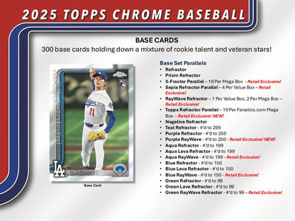 2025 Topps Chrome Baseball Value Blaster Box