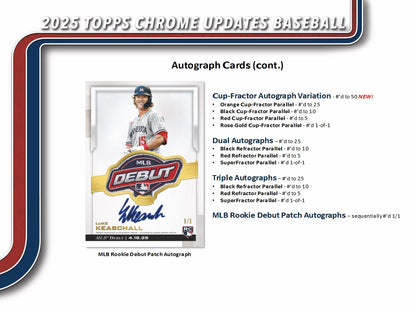 2025 Topps Chrome Update Baseball Value Box