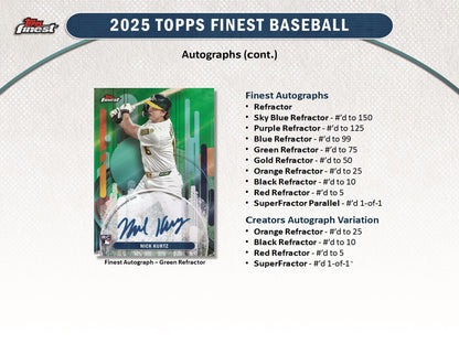 2025 Topps Finest MLB Baseball Hobby Box