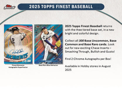 2025 Topps Finest MLB Baseball Hobby Box