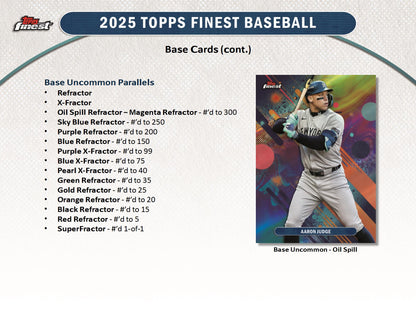 2025 Topps Finest MLB Baseball Hobby Box