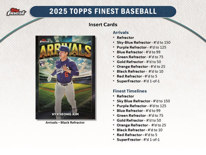2025 Topps Finest MLB Baseball Hobby Box