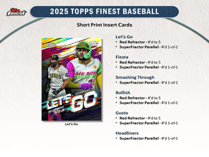 2025 Topps Finest MLB Baseball Hobby Box