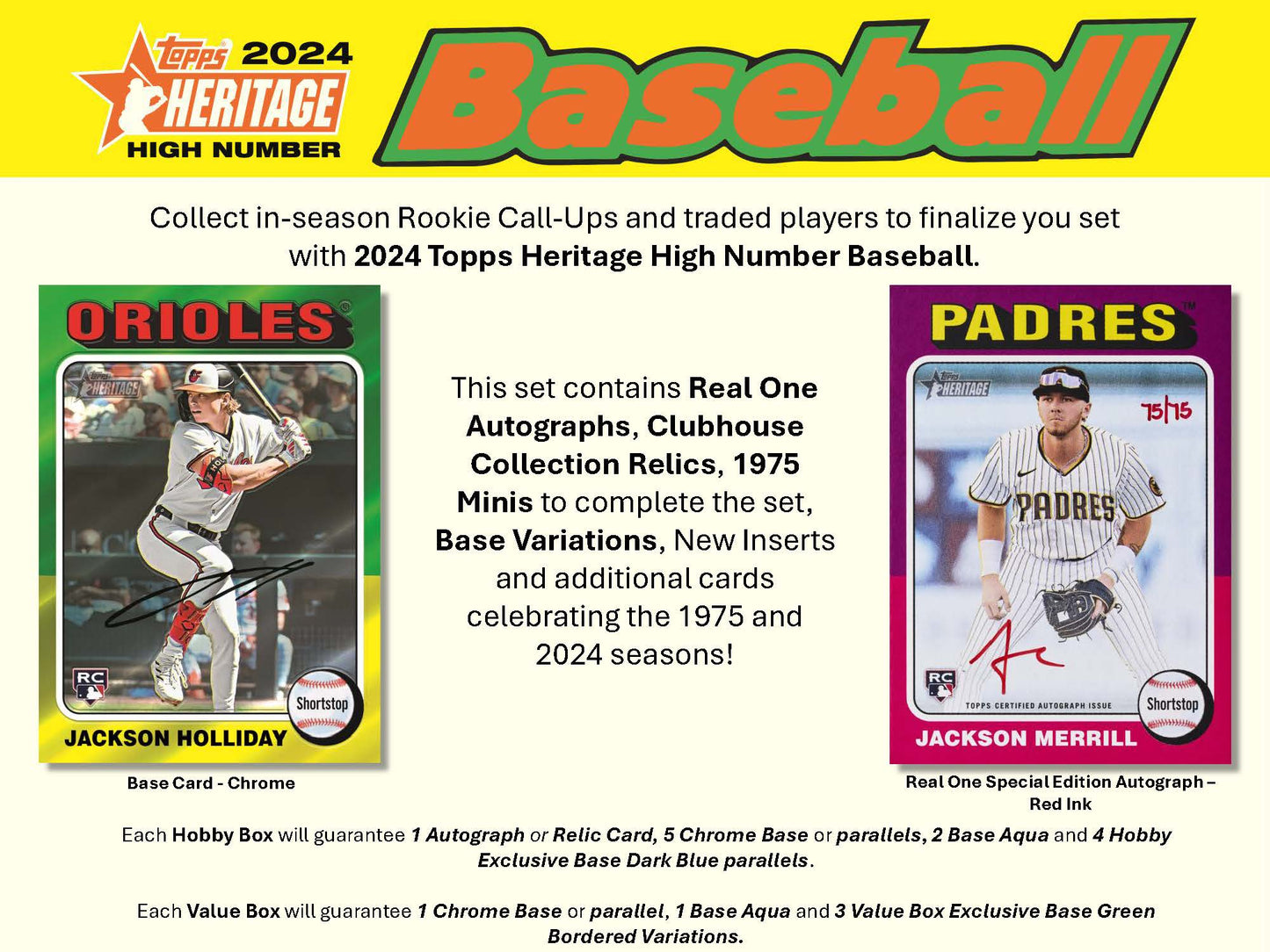 2024 Topps Heritage High Number Baseball Hobby Box