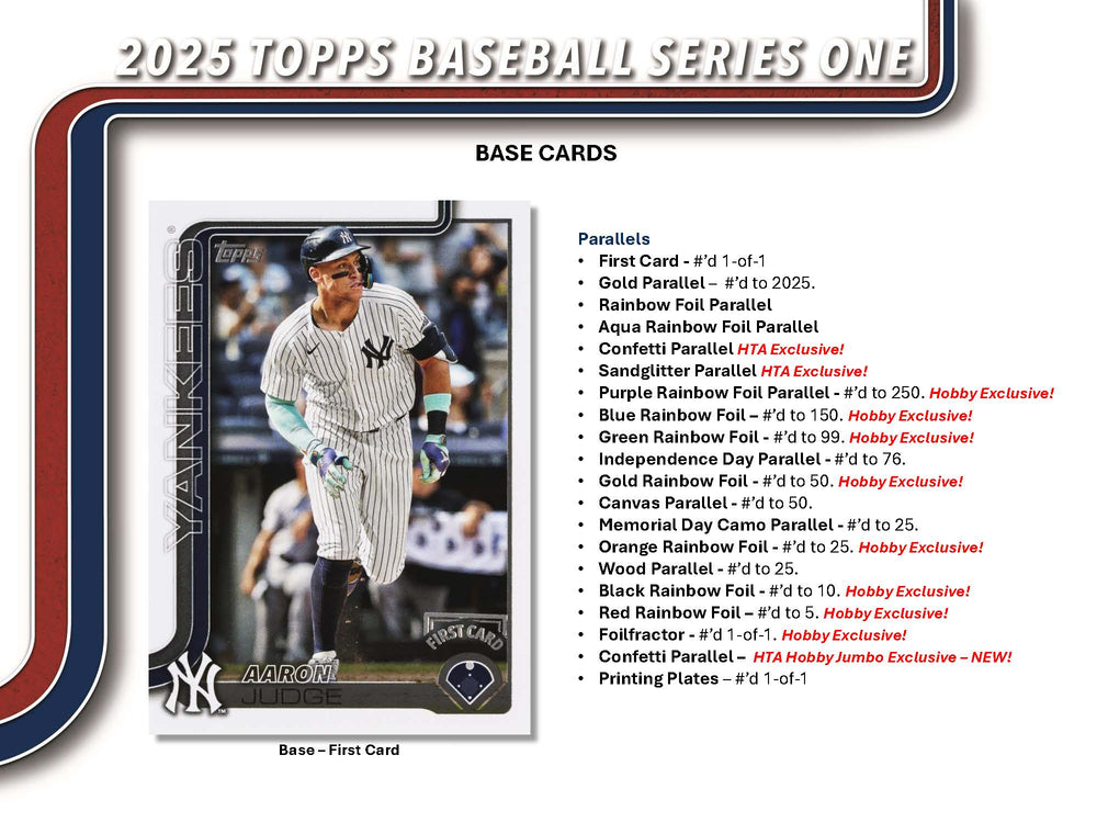 2025 Topps Series 1 Baseball HTA Jumbo Box ***PRE-ORDER***