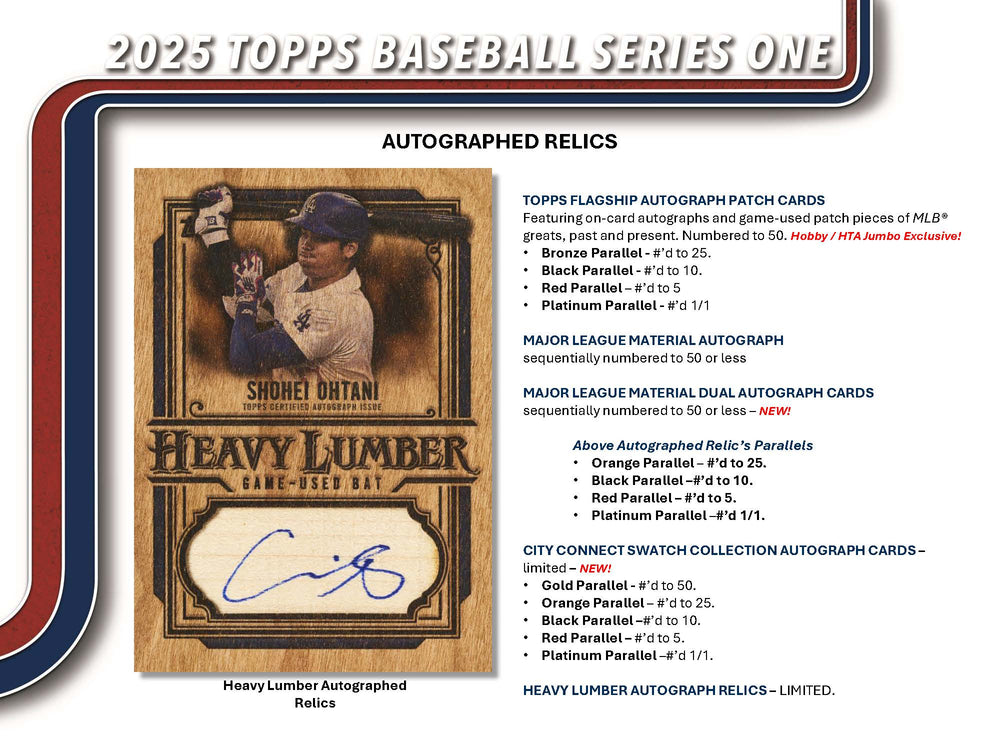 2025 Topps Series 1 Baseball HTA Jumbo Box ***PRE-ORDER***