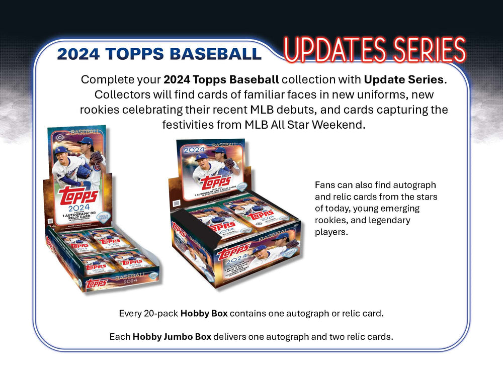 2024 Topps Update Series Baseball Hobby Jumbo Box  ***PRE-ORDER***