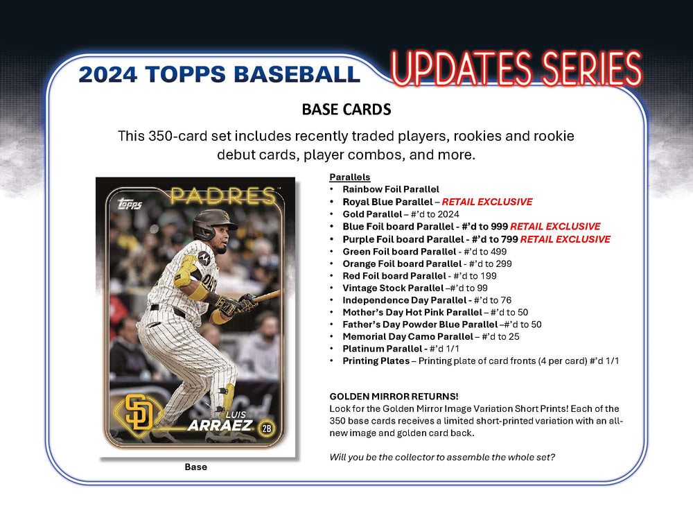 2024 Topps Update Series Baseball Value Box  ***PRE-ORDER***