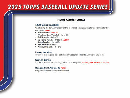 2025 Topps Update Baseball HTA Jumbo Box