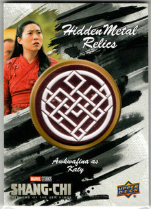 2023 Upper Deck Marvel Shang-Chi Hidden Metal Relics Card MR-12 Awkwafina