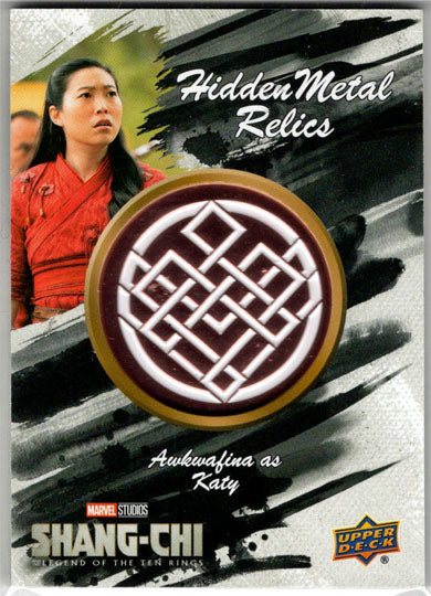 2023 Upper Deck Marvel Shang-Chi Hidden Metal Relics Card MR-12 Awkwafina