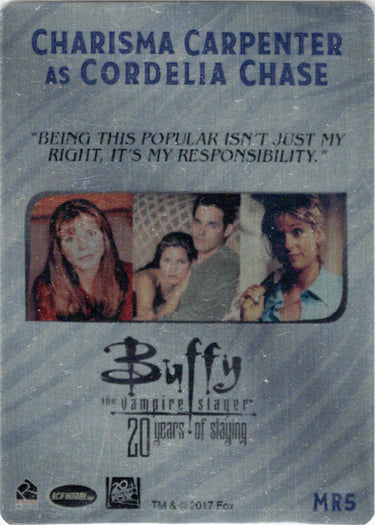 Buffy Ultimate Collectors Series 3 Metal Retrospectives Insert Card MR5 Cordelia