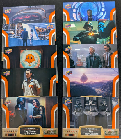 2023 Upper Deck Marvel Loki TVA's Mission 10 Card Chase Set M-1 to M-10