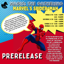 09/21/2025 12:00PM MTG Marvel's Spider-Man Prerelease Ticket