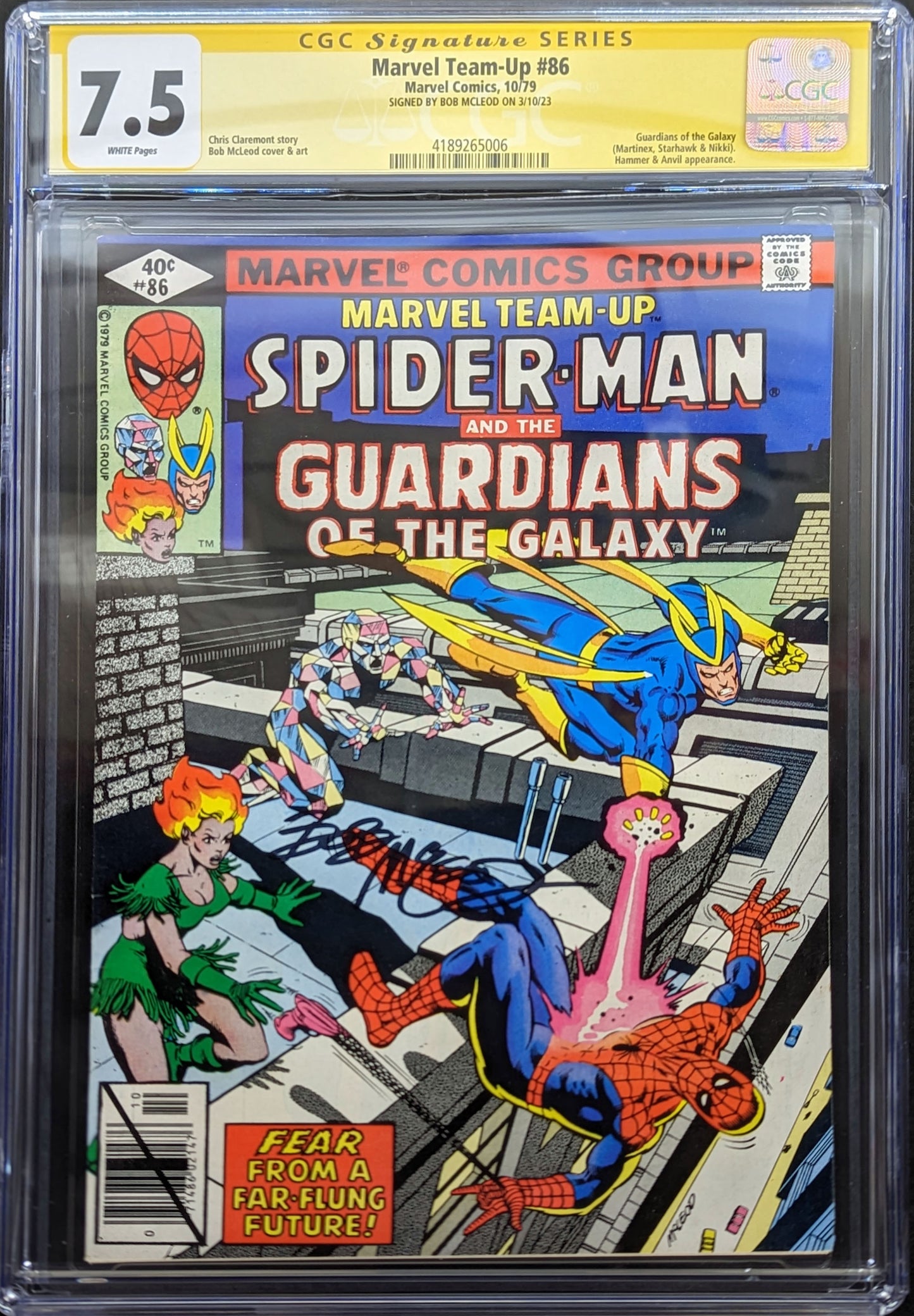 Marvel Team-Up #86 (1979) CGC 7.5 Signed by Bob McLeod