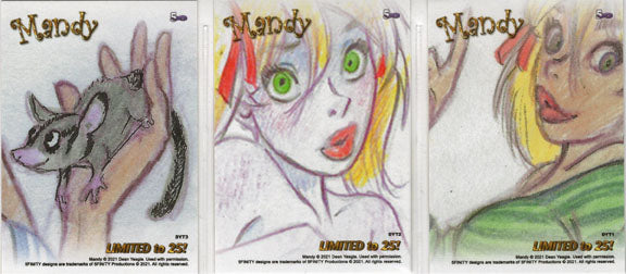 Mandy 5finity 2021 Dean Yeagle Tribute Complete 3 Card Set DYT1-DYT3