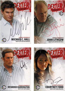 Dexter Season 4 Master Set with 4 Autograph (Hall, Lithgow), 17 Costume & 8 Prop Cards