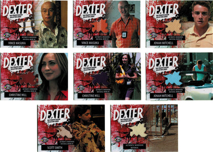 Dexter Season 4 Master Set with 4 Autograph (Hall, Lithgow), 17 Costume & 8 Prop Cards