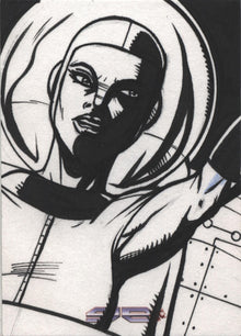 2011 5finity Galaxgals Eradication Rich Molinelli Sketch Card