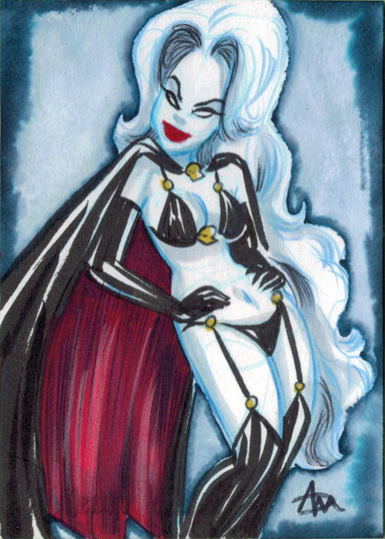 2012 5finity Lady Death Sketch Series Two Sketch Card by Arie Monroe v5