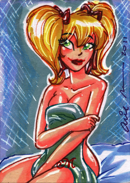 Manga Mandy 2011 5finity Sketch Card Dean Yeagle & Arie Monroe Dual Flip