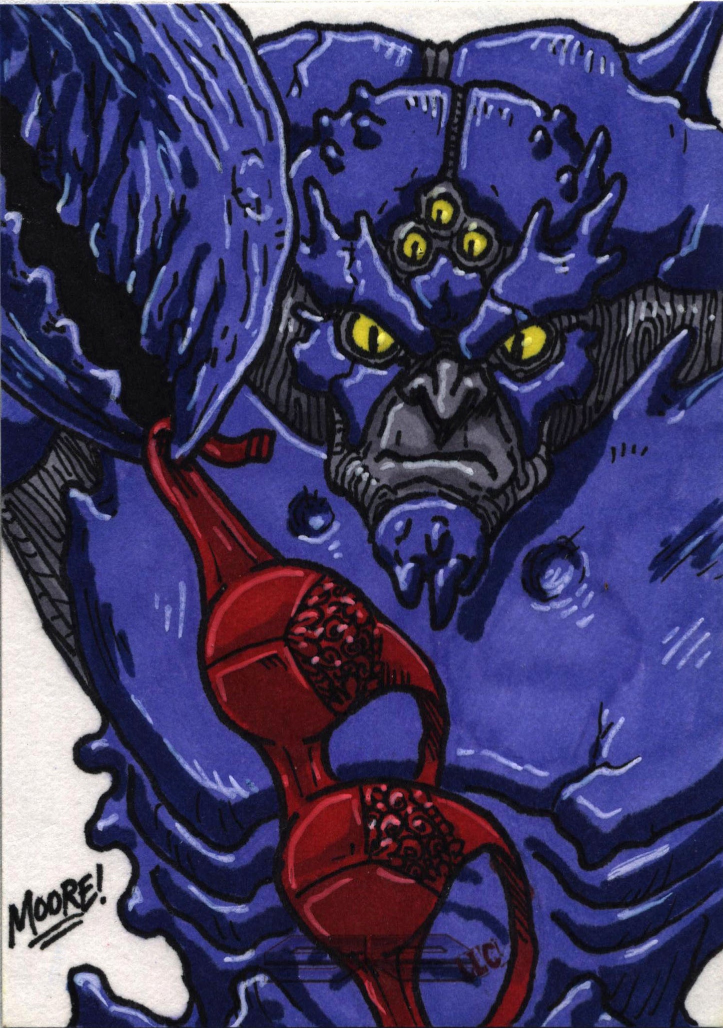 2011 5finity Galaxgals Eradication Sean Moore Sketch Card Ver. 2