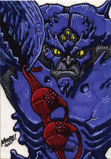 2011 5finity Galaxgals Eradication Sean Moore Sketch Card Ver. 2