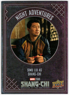 2023 Upper Deck Marvel Shang-Chi Night Adventures Insert Card NA-1 Simu Liu
