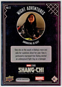 2023 Upper Deck Marvel Shang-Chi Night Adventures Red Insert Card NA-2 Awkwafina