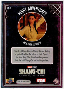 2023 Upper Deck Marvel Shang-Chi Night Adventures Insert Card NA-5 Fala Chen