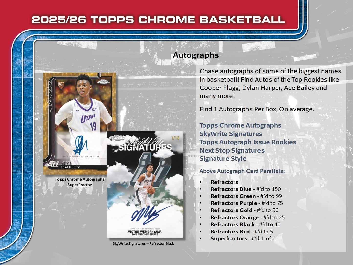 2025-26 Topps Chrome NBA Basketball Hobby Box