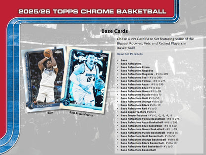 2025-26 Topps Chrome NBA Basketball Mega Box